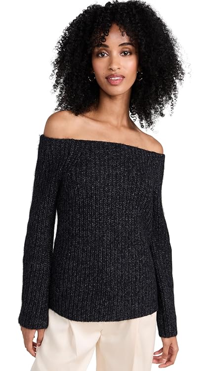 Vince Women's Marl Off Shoulder Sweater