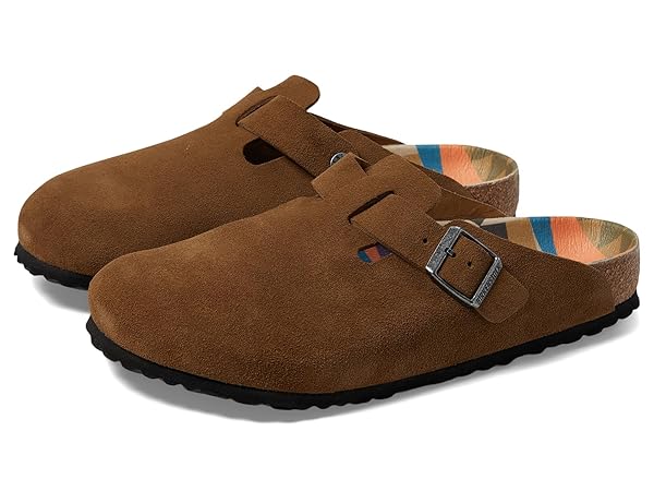 Birkenstock Women's Boston Printed Footbed-Suede Clog