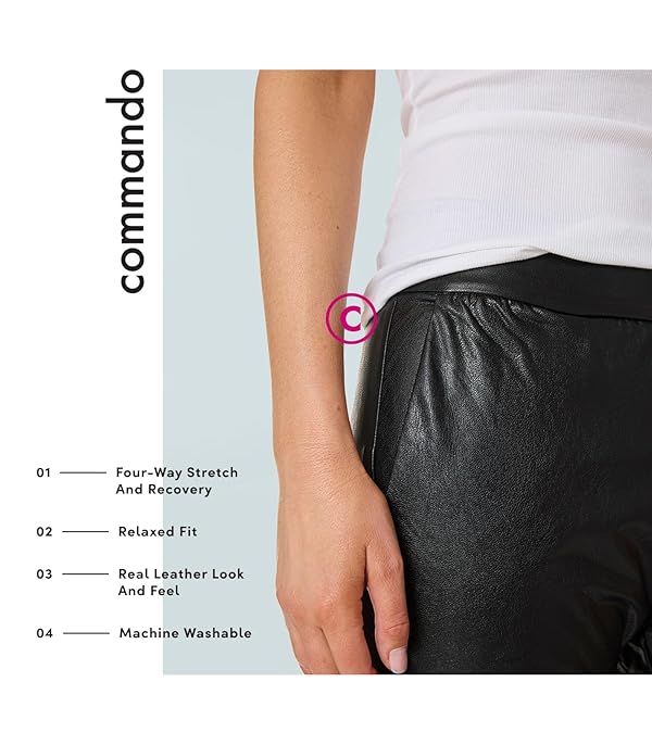 commando Women's Faux Leather Joggers