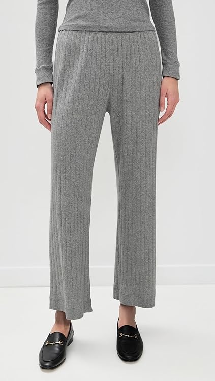 DONNI. Women's The Pointelle Simple Crop Pants