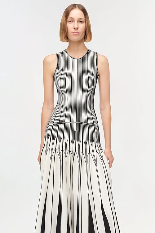 Oaklen Illusion Knit Midi Dress