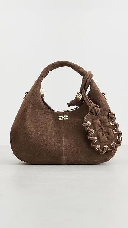 Ganni Women's Recycled Suede Mini Hobo Bag