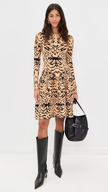 Ulla Johnson Women's Camryn Jacquard Knit Long Sleeve Dress