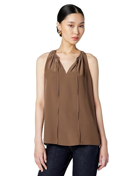 Theory Womens Cutaway Tie Top