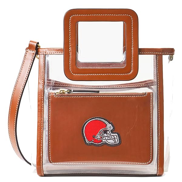 STAUD Women's Cleveland Browns Clear Mini Shirley Bag