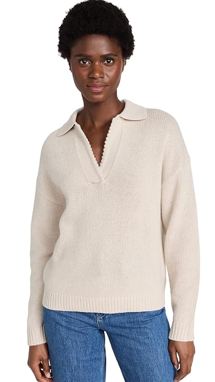 Theory Women's Scallop Polo Sweater