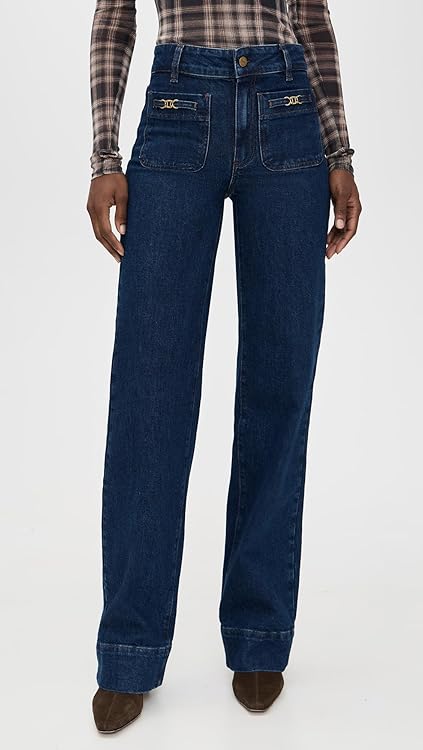 PAIGE Women's Sasha Jeans with Novelty Patch Pockets