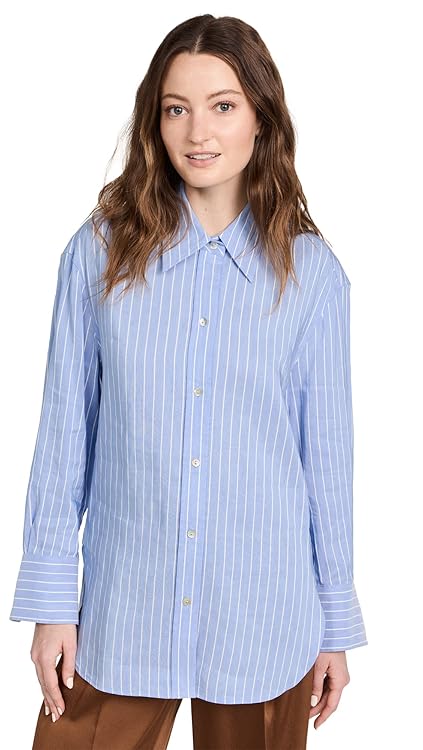 Vince Women's Oversized Stripe Shirt