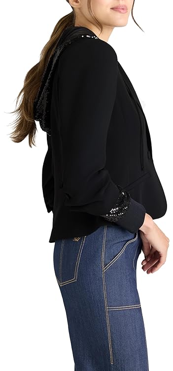 Cinq à Sept Women's Sequin Hooded Le Petit Khloe Jacket