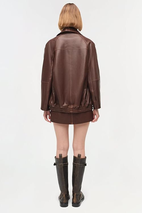 Huntington Oversized Leather Jacket