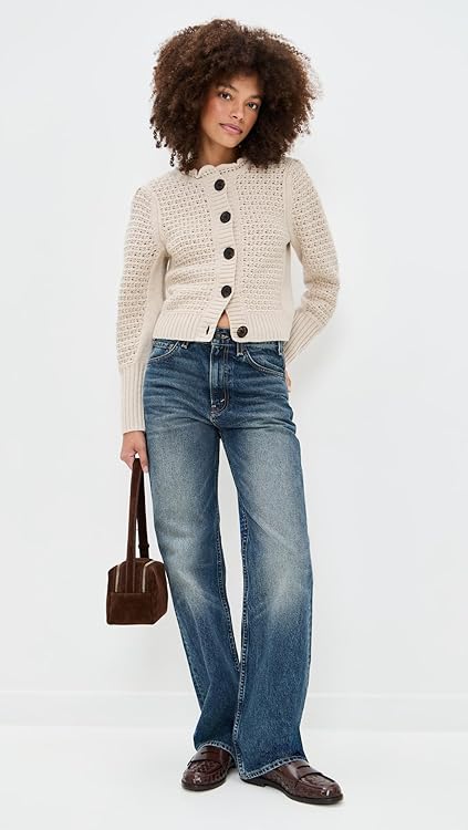 Madewell Women's Scalloped Merino Wool Blend Cardigan