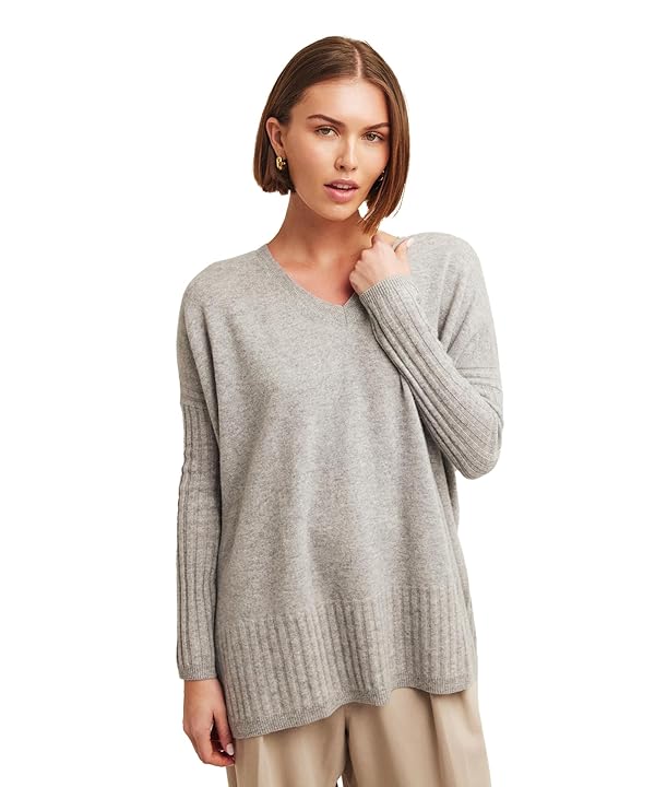 NAADAM Unisex-Adult V-Neck Boyfriend Pullover
