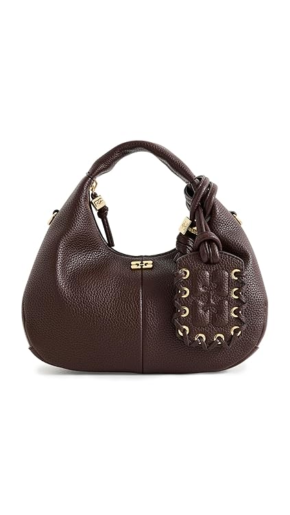 Ganni Women's Hobo Mini Grained Bag