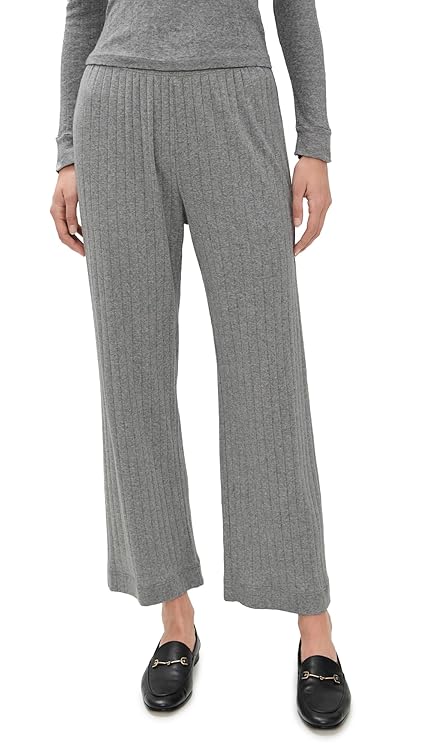 DONNI. Women's The Pointelle Simple Crop Pants