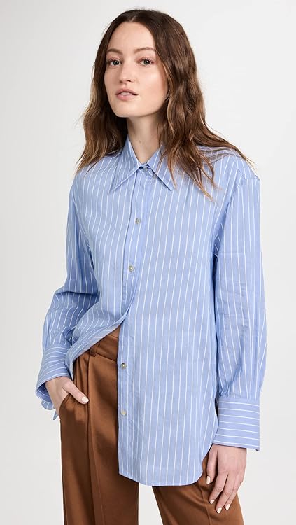Vince Women's Oversized Stripe Shirt