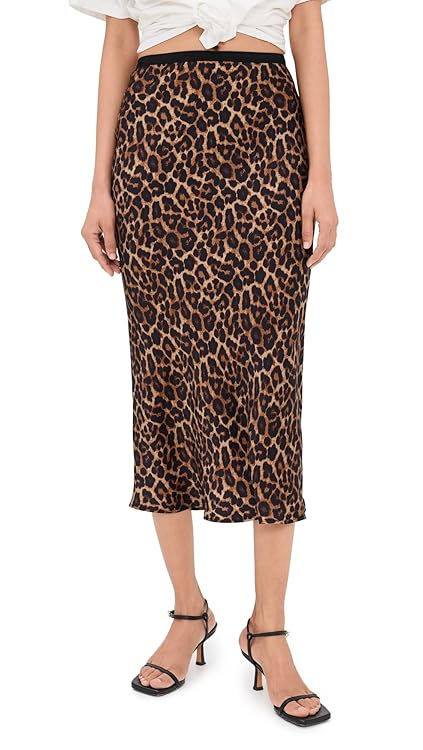 ANINE BING Women's Printed Bar Silk Skirt
