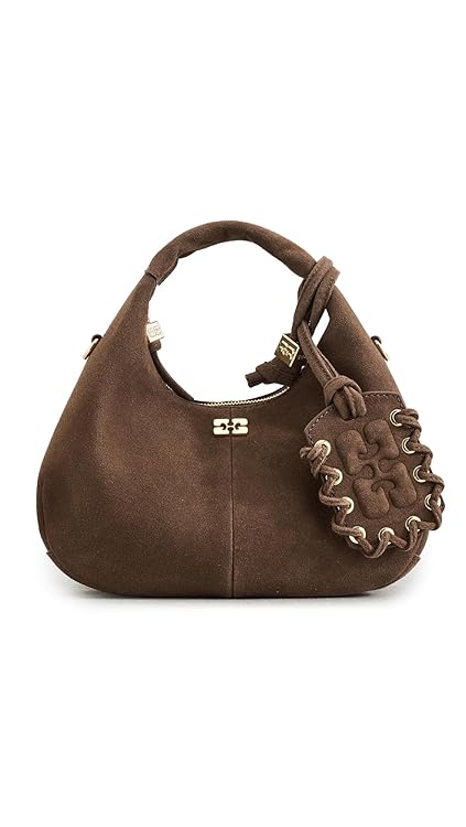 Ganni Women's Recycled Suede Mini Hobo Bag