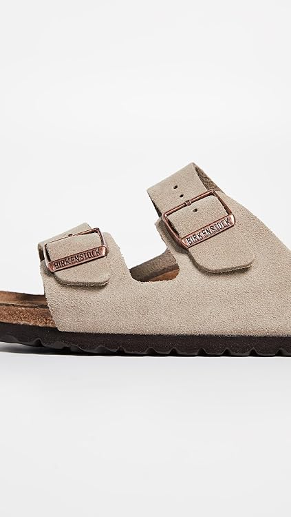 Birkenstock Arizona Soft Footbed Taupe Suede Narrow Width - EU Size 36 / Women's US Size 5-5.5