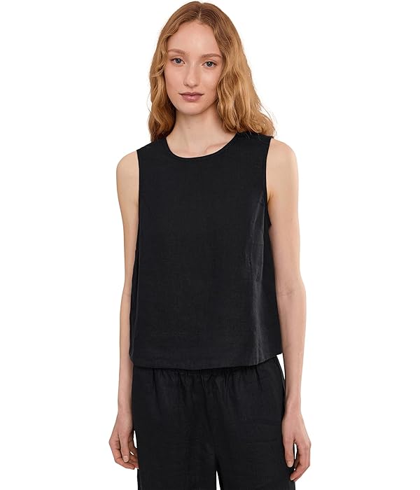 Madewell Women's Embroidered Shell Top in 100% Linen