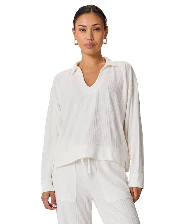 Splendid Women's Long Sleeve Snit Polo