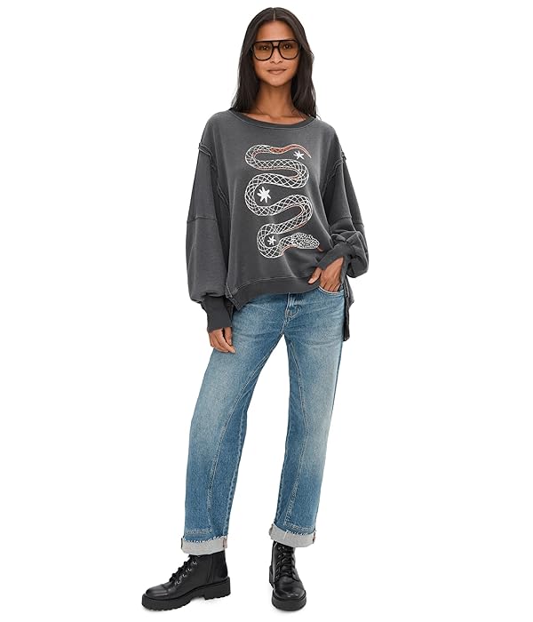 Free People Women's We the Free Graphic Camden Pullover