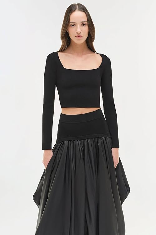 Corinn Taffeta Knit Midi Skirt