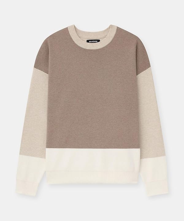 NAADAM Women's Cafe Cotton Cashmere Colorblock Sweatshirt