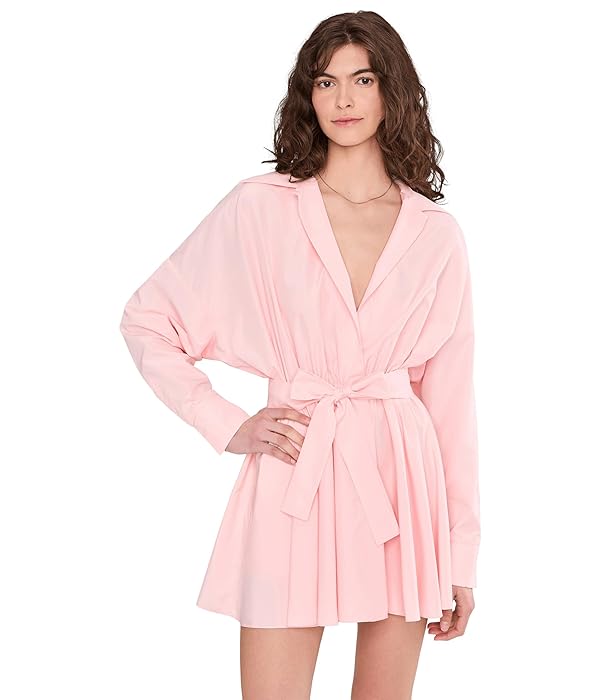 Norma Kamali Womens Super Oversized Bf Nk Shirt Flared Mini Dress