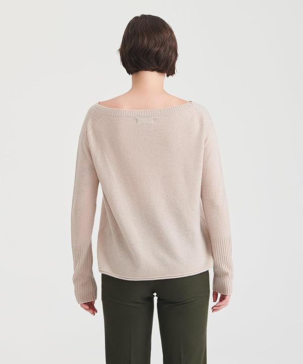 NAADAM Womens Cashmere Boatneck Sweater