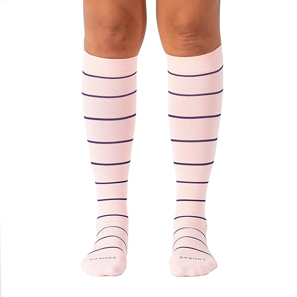 Comrad Nylon Knee High Socks - 20-30mmHg Firm Compression Socks - Soft & Breathable Support Socks