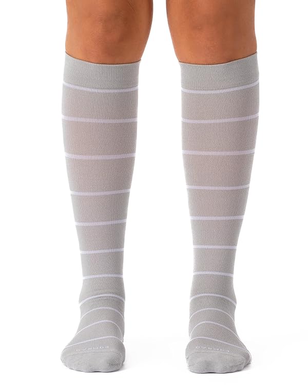 Comrad Nylon Knee High Socks - 20-30mmHg Firm Compression Socks - Soft & Breathable Support Socks