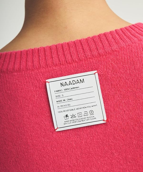 NAADAM Womens Lightweight Reversible Cashmere Crewneck Sweater