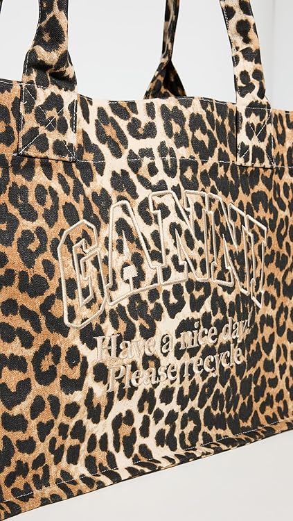 Ganni Women's Large Easy Shopper Print Tote