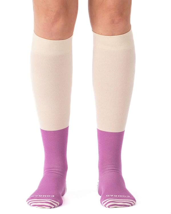 Comrad Premium Cotton Knee High Socks - 15-20mmHg Graduated Compression Socks - Soft & Breathable, Unisex