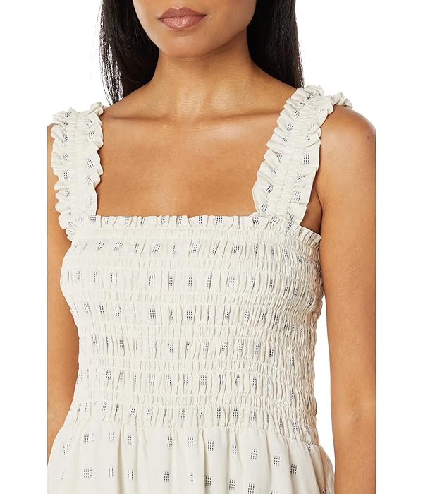 Madewell Lucie Smocked Tank Mini Dress in Textural Clipdot