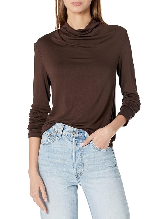 Vince Womens Long Sleeve Cowl Nk
