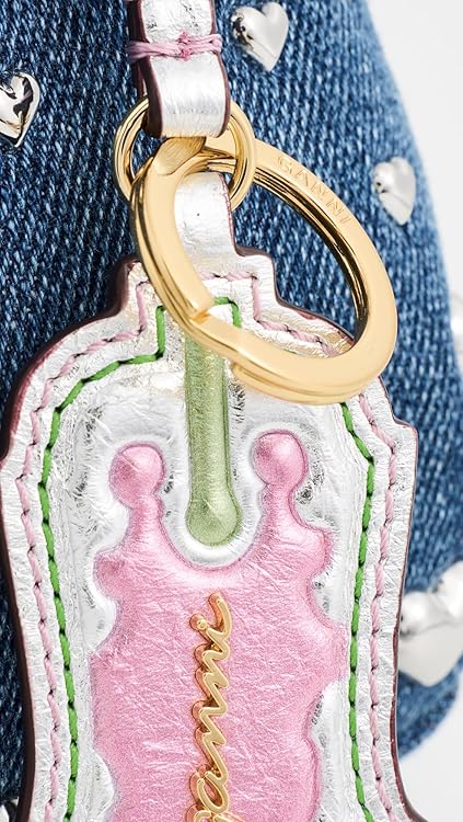 Ganni Women's Western Boot Key Ring Metallic