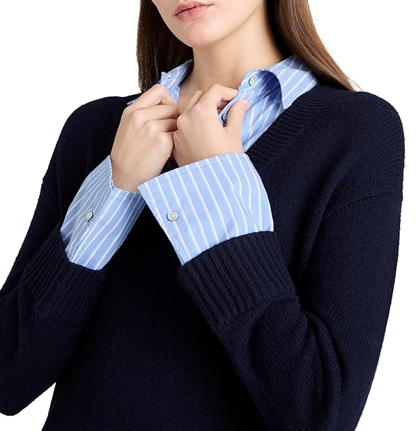 Cinq à Sept Women's Deep V Remie Stripe Santina Dress