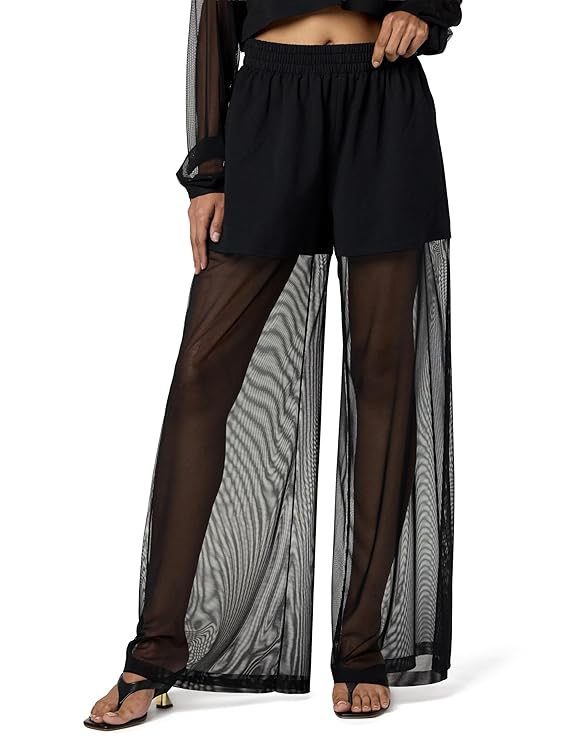 Norma Kamali Women's Boyfriend Elephant Sweatpant W/Mesh