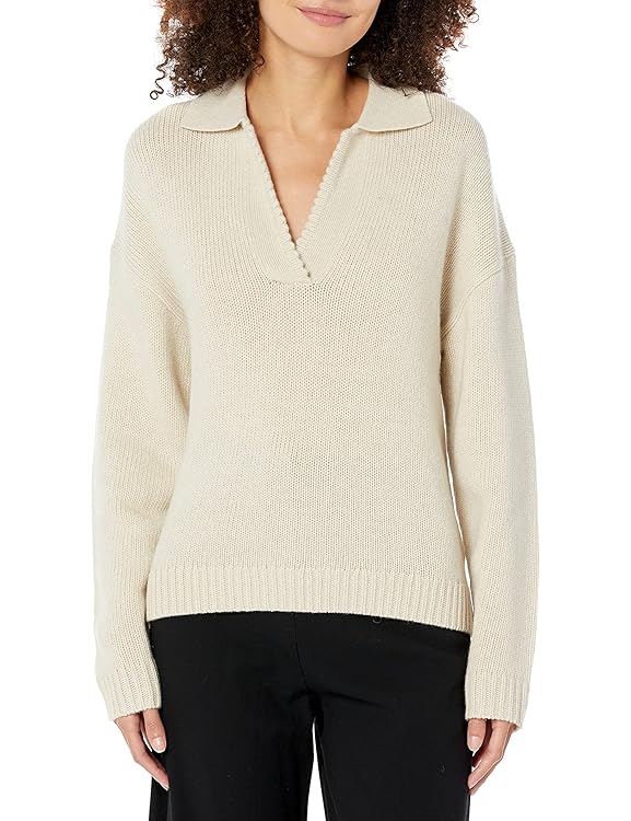 Theory Women's Scallop Polo Sweater