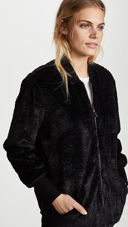 Splendid Women's Gramercy Faux Fur Jacket, Black, Small