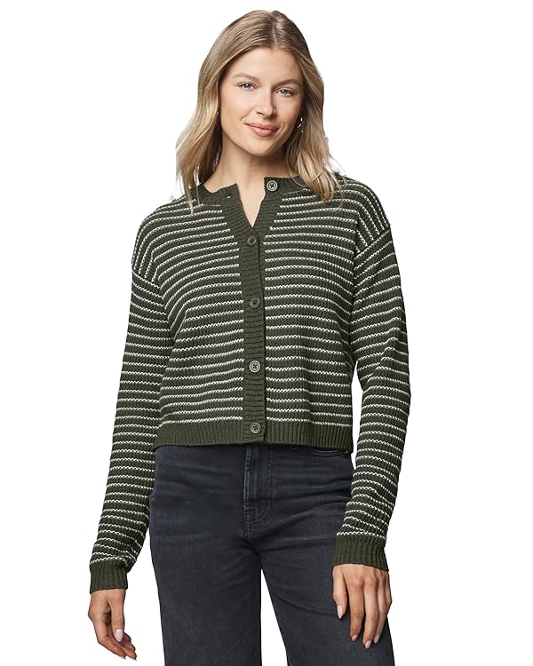 Splendid Women's Amber Stripe Crop Cardigan