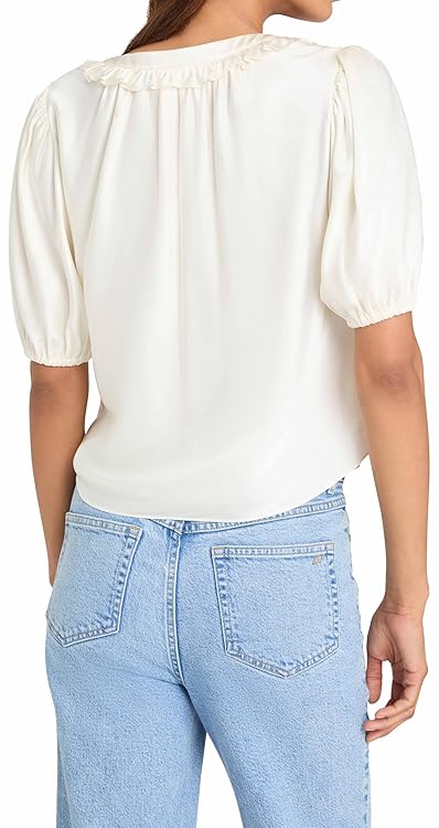Cinq à Sept Women's Seraphina Top, Ivory, S