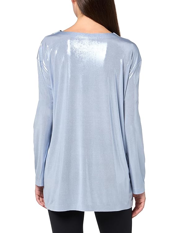 Norma Kamali Womens Boyfriend Long Sleeve Crew Top