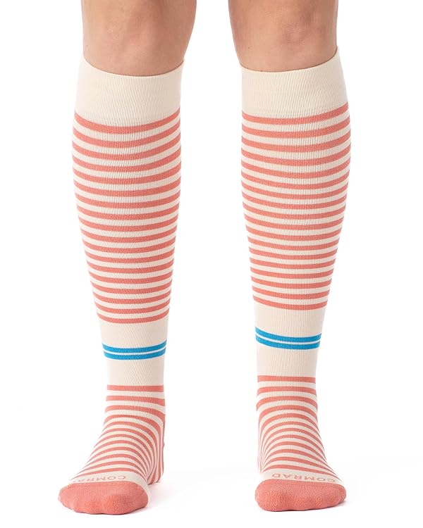 Comrad Premium Cotton Knee High Socks - 15-20mmHg Graduated Compression Socks - Soft & Breathable, Unisex