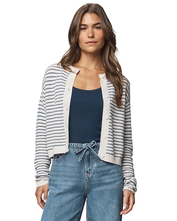 Splendid Women's Amber Stripe Crop Cardigan