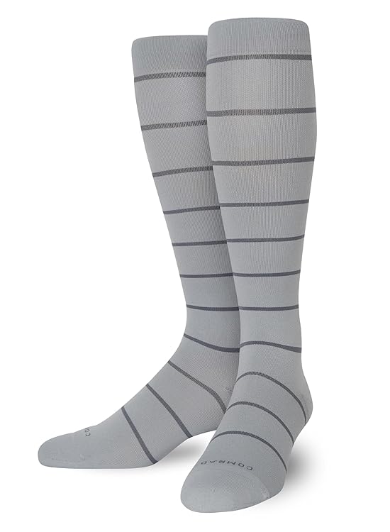 Comrad Nylon Knee High Socks - 15-20mmHg Graduated Compression Socks - Soft & Breathable Support Unisex Socks