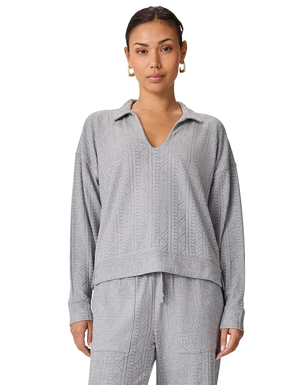 Splendid Women's Long Sleeve Snit Polo