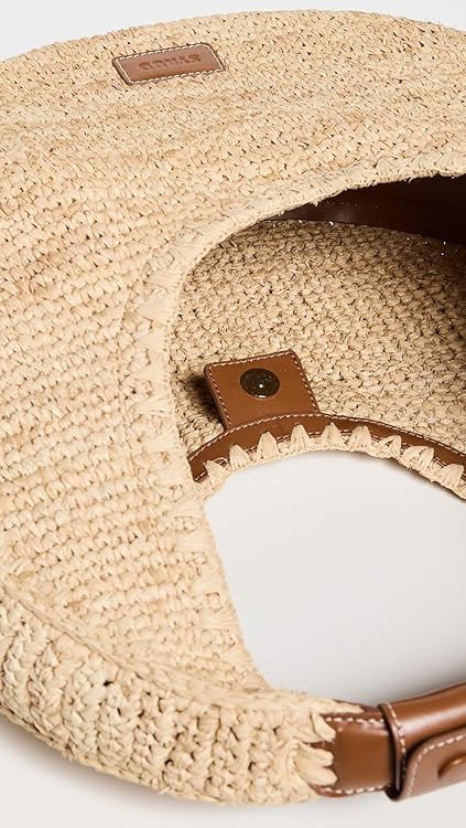STAUD Women's Large Raffia Moon Tote Bag