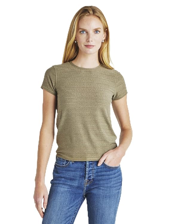 Splendid Women's Palmer Pointelle Short Sleeve Tee